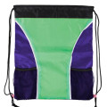 Dual Color Drawstring Bag w/ Two Water Bottle Holder