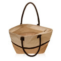Eco-Friendly Beach Shopping Jute Tote Bag W/ Zipper