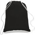 Sporty Canvas Drawstring Backpack w/ Custom Logo (14" X 18")