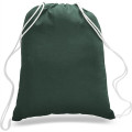 Sporty Canvas Drawstring Backpack w/ Custom Logo (14" X 18")