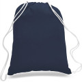 Sporty Canvas Drawstring Backpack w/ Custom Logo (14" X 18")