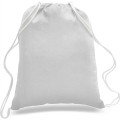 Sporty Canvas Drawstring Backpack w/ Custom Logo (14" X 18")