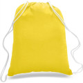 Sporty Canvas Drawstring Backpack w/ Custom Logo (14" X 18")