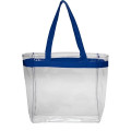 Clear Plastic Tote Bag w/ Colored Handles