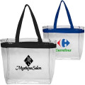 Clear Plastic Tote Bag w/ Colored Handles