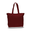 12 oz. Zipper Cotton Canvas Tote Bag (20" x 15")