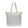 12 oz. Zipper Cotton Canvas Tote Bag (20" x 15")