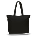12 oz. Zipper Cotton Canvas Tote Bag (20" x 15")