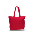 12 oz. Zipper Cotton Canvas Tote Bag (20" x 15")