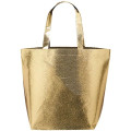 Luxurious Metallic Non-Woven Shopping Tote Bag (15.5"x13.5")