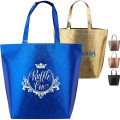 Luxurious Metallic Non-Woven Shopping Tote Bag (15.5"x13.5")