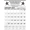 Commercial Contractor Calendar: Black & White 2027