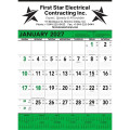 Commercial Contractor Calendar: Green & Black 2027
