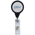 No-Twist Round Retractable Badge Reel w/ Bulldog Clip
