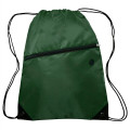 Drawstring Sports Bag w/ Zipper & Earphone Slot (13.5"x18")