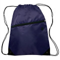Drawstring Sports Bag w/ Zipper & Earphone Slot (13.5"x18")