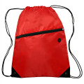 Drawstring Sports Bag w/ Zipper & Earphone Slot (13.5"x18")