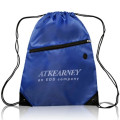 Drawstring Sports Bag w/ Zipper & Earphone Slot (13.5"x18")