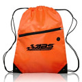 Drawstring Sports Bag w/ Zipper & Earphone Slot (13.5"x18")