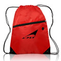 Drawstring Sports Bag w/ Zipper & Earphone Slot (13.5"x18")