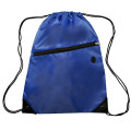 Drawstring Sports Bag w/ Zipper & Earphone Slot (13.5"x18")