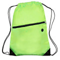 Drawstring Sports Bag w/ Zipper & Earphone Slot (13.5"x18")