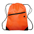 Drawstring Sports Bag w/ Zipper & Earphone Slot (13.5"x18")