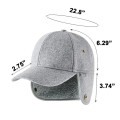 Winter Ear Flap Wool Baseball Cap
