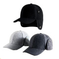 Winter Ear Flap Wool Baseball Cap