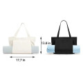 Canvas Tote Bag With Yoga Mat Carrier Pocket