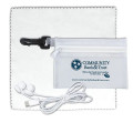 Earbud Tech Kit with Microfiber Cleaning Cloth In Translucen