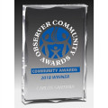 1" Thick Scalloped Acrylic Paperweight Award