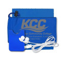 Mobile Tech Earbud Kit with Microfiber Cloth in Cinch Pouch