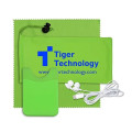 Mobile Tech Earbud Kit with Microfiber Cloth in Cinch Pouch