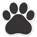 Paw Print Car Magnet 5.75 x 5.75