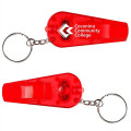 Flashlight Whistle Keychain