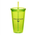 16 oz Cup w/Straw