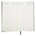 PU Leather A6 Business Notebook With Ribbon Bookmarks