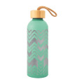 25 Oz. Full Laser Blaire Recycled Aluminum Bottle With Bamboo Lid