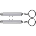 Dual function laser pointer and LED flashlight  keychain