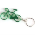 Bicycle shape bottle opener key chain