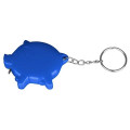 Pig shape tape measure key chain