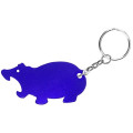 Hippo shape bottle opener key chain