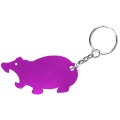 Hippo shape bottle opener key chain
