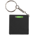 Square tape measure with level key chain