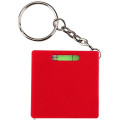 Square tape measure with level key chain
