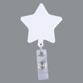 Star shape retractable badge holder
