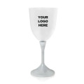 Light Up Frosted Wine Glass with White Stem - 10 Ounce