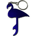 Flamingo shape bottle opener keychain