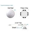Golf Ball, Marker Poker Chip & Tee Set Tube - Custom Imprint